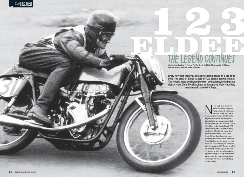 1-2-3 Eldee, The Legend continues, Classic Bike article, Bike Rider New Zealand,